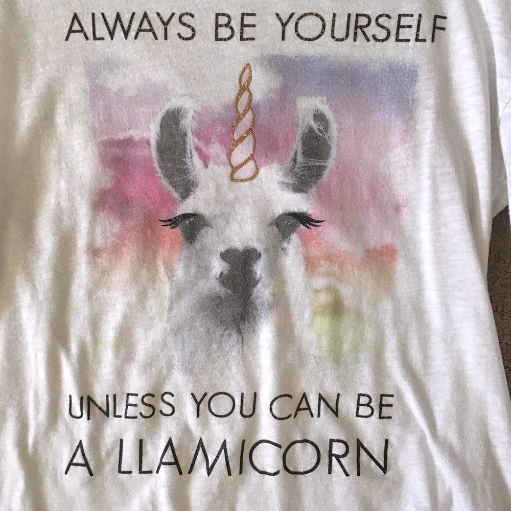 “Always be yourself” white kids tee